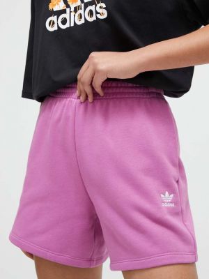 Kraťasy s vysokým pasem Adidas Originals růžové