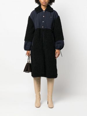 Oversized fleecový kabát Ulla Johnson modrý