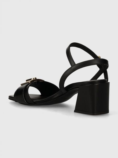 Kožené sandály Furla černé