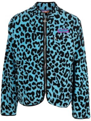 Bomber jakna iz flisa s potiskom z leopardjim vzorcem Just Don