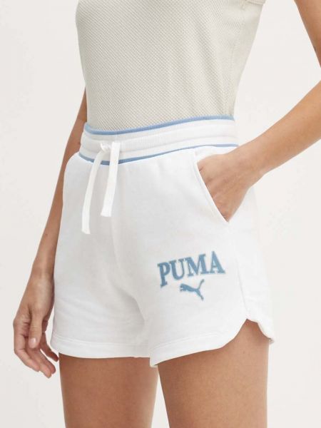 Magas derekú rövidnadrág Puma fehér