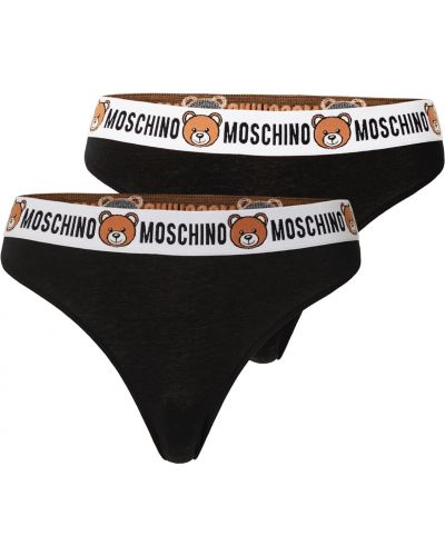 Moschino Underwear Nohavičky  hnedá / čierna / biela