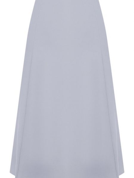 Шелковая шерстяная юбка Loro Piana голубая