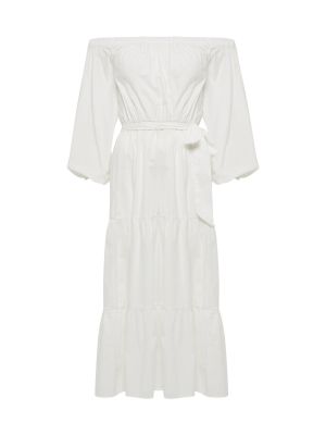 Košeľové šaty Tussah biela