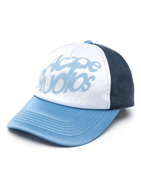 Мрежеста шапка Acne Studios синьо