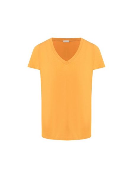 Хлопковая футболка Hanro, желтая
