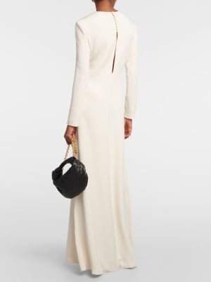 Μεταξωτή μάξι φόρεμα Loro Piana λευκό