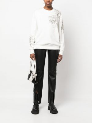 Sweatshirt aus baumwoll mit kristallen P.a.r.o.s.h. weiß