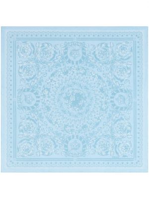 Fular de mătase cu imagine cu imprimeu abstract Versace albastru