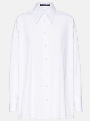 Oversized βαμβακερό πουκάμισο Dolce&gabbana λευκό