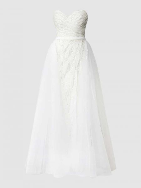 Sukienka z cekinami Luxuar biała