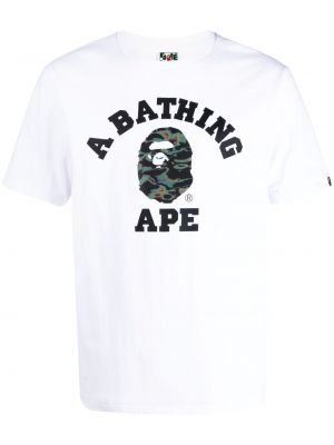 T-shirt con stampa A Bathing Ape® bianco