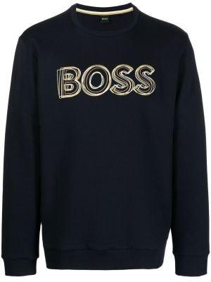 Trykt sweatshirt Boss blå