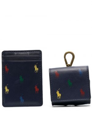 Peňaženka s potlačou Polo Ralph Lauren modrá