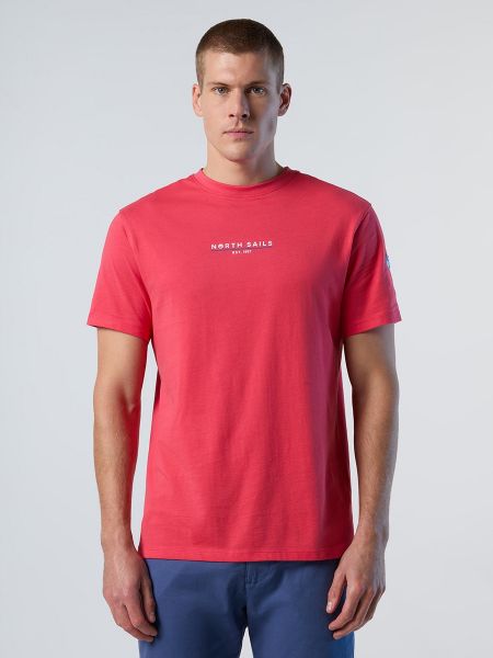 Camiseta de algodón manga corta North Sails rojo