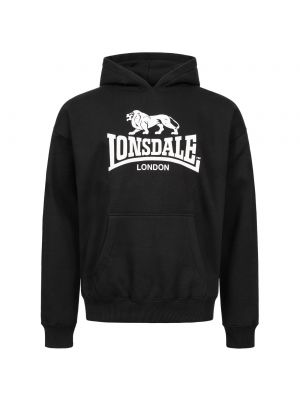 Kapucnis pulóver Lonsdale - Fekete