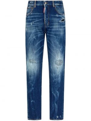 Slim fit distressed skinny jeans Dsquared2 blau
