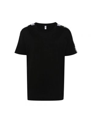 Gestreifte hemd mit rundem ausschnitt Moschino schwarz