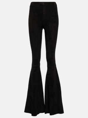 Черные замшевые брюки с высокой талией Stouls