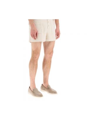Pantalones cortos de cintura alta con bolsillos Etro blanco