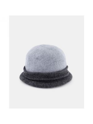 Sombrero de lana plisado Seeberger gris