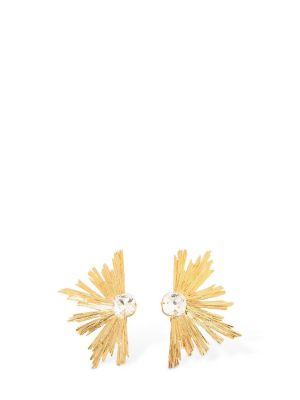 Pendientes de cristal Saint Laurent dorado