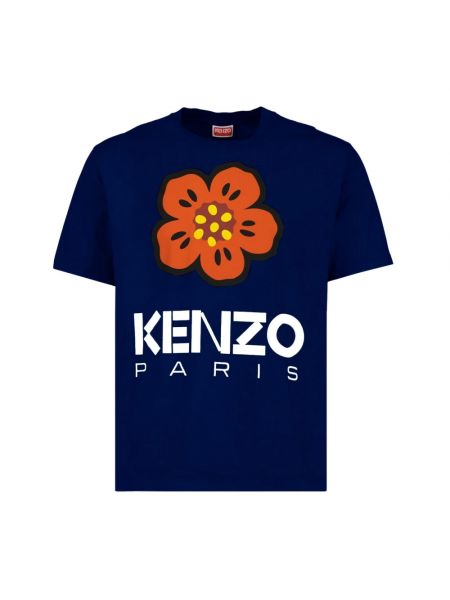 Niebieska koszulka z nadrukiem Kenzo