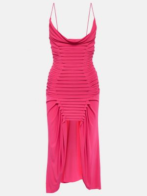 Платье мини из крепа Dion Lee розовое