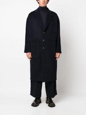 Kašmírový vlněný kabát Société Anonyme modrý