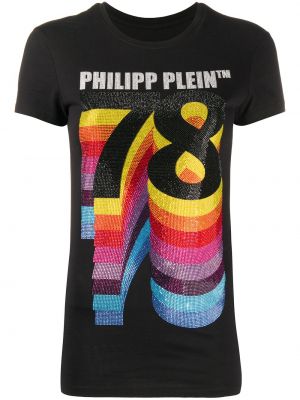 Тениска с принт Philipp Plein черно