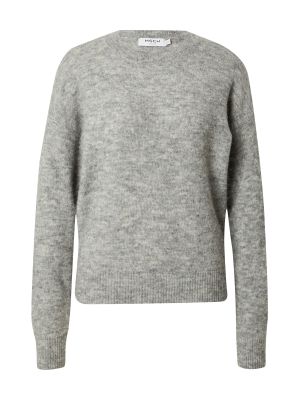 Меланжов пуловер Msch Copenhagen сиво