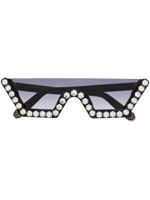 Sonnenbrille mit kristallen Philipp Plein schwarz