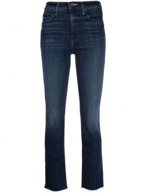 Klasické džíny s vysokým pasem s dírami Mother - modrá
