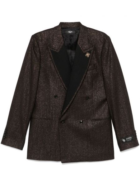 Stribet dobbeltradet blazer Amiri brun