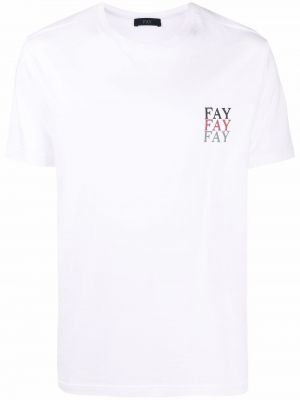Тениска с принт Fay бяло