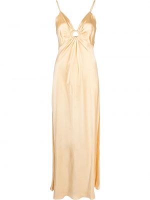 Σατέν μάξι φόρεμα Stella Mccartney πορτοκαλί