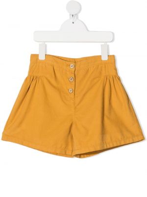 Kordfløyel shorts for jenter Knot gul