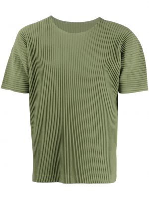 T-shirt avec manches courtes plissé Homme Plissé Issey Miyake vert