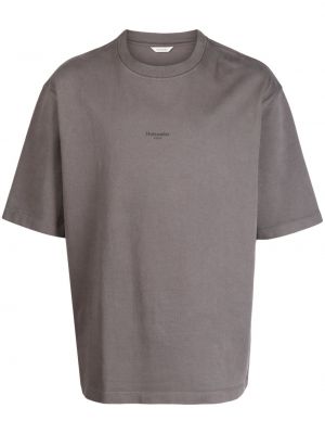T-shirt di cotone con stampa Holzweiler grigio