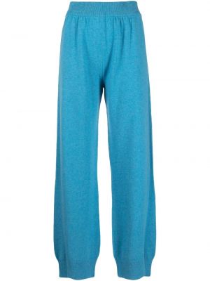 Pletené rovné kalhoty Barrie modré
