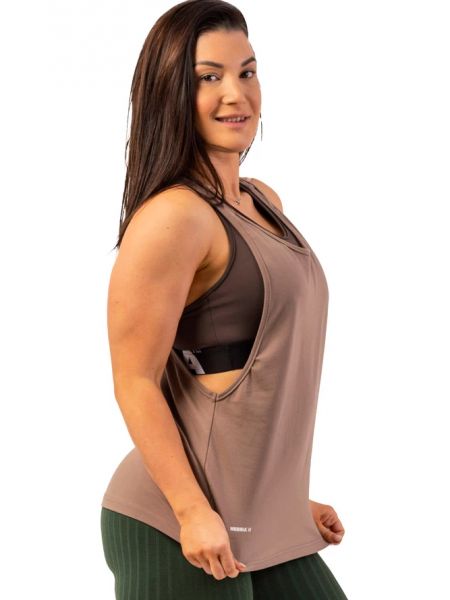 Relaxed fit tank top Nebbia rjava