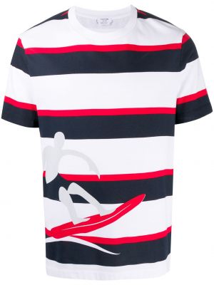 Camiseta a rayas Thom Browne blanco