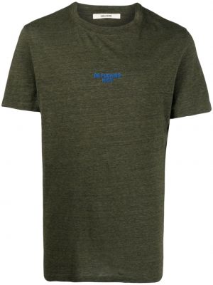 Džersis raštuotas marškinėliai Zadig&voltaire žalia