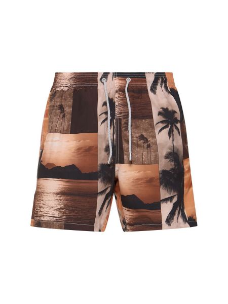 Trykt shorts Mc2 Saint Barth brun