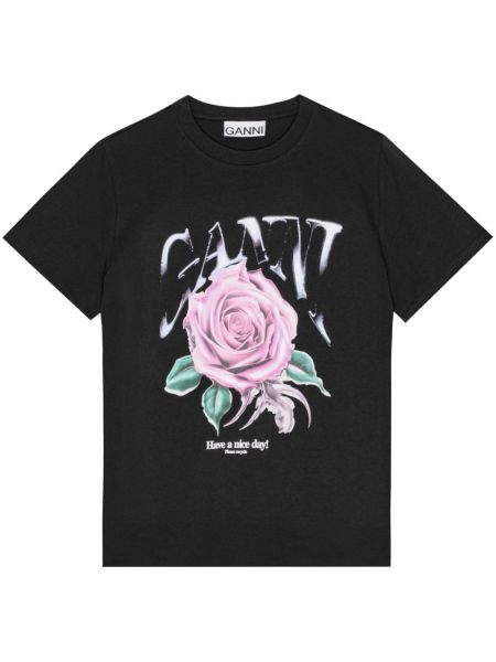 T-shirt Ganni sort