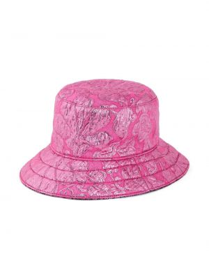 Žakárový oboustranný klobouk Gucci růžový