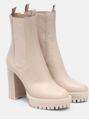 Lær støvler Gianvito Rossi beige