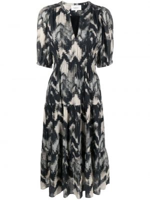 Kleid aus baumwoll mit print ausgestellt Ba&sh schwarz