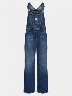 Priliehavé rovné nohavice Tommy Jeans modrá