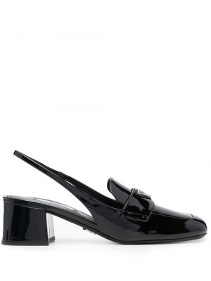 Slingback stropper pumper Prada svart